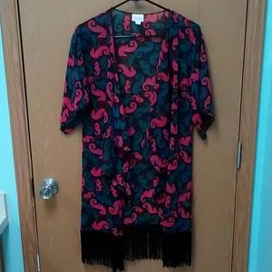Seahorse kimono with fringe